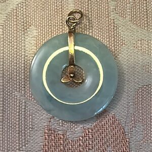 Vintage 14k and jade??? Pendant .